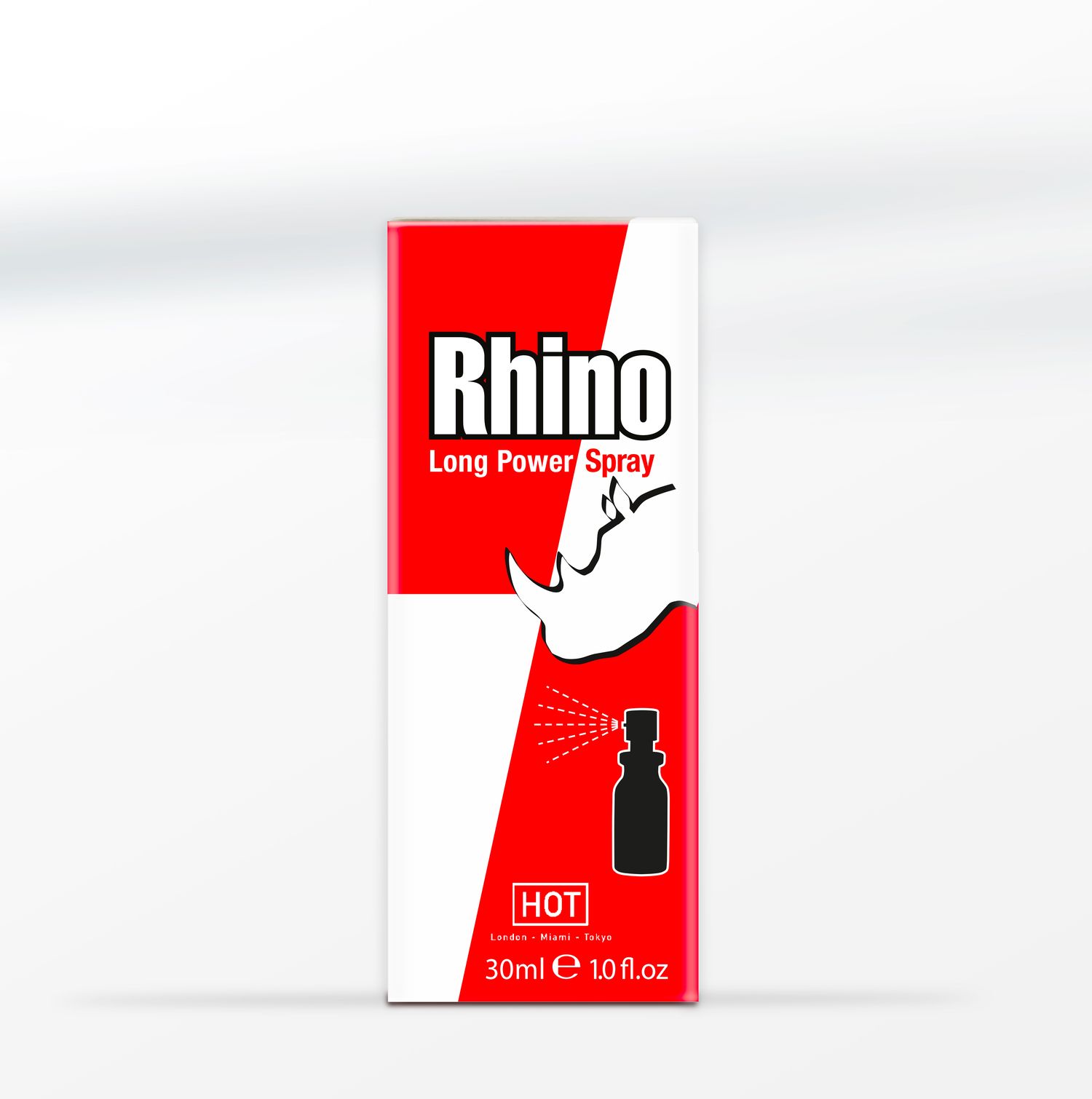 Die Verpackung des Rhino Long Power Spray